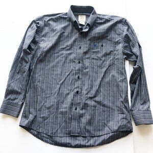 GUNNISON CREEK OUTFITTERS Blue Plaid Button Down Shirt Mens Large